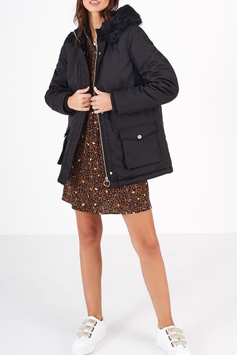 CARAMEL ARTY CAMOUFLAGE PRINT DRESS 4