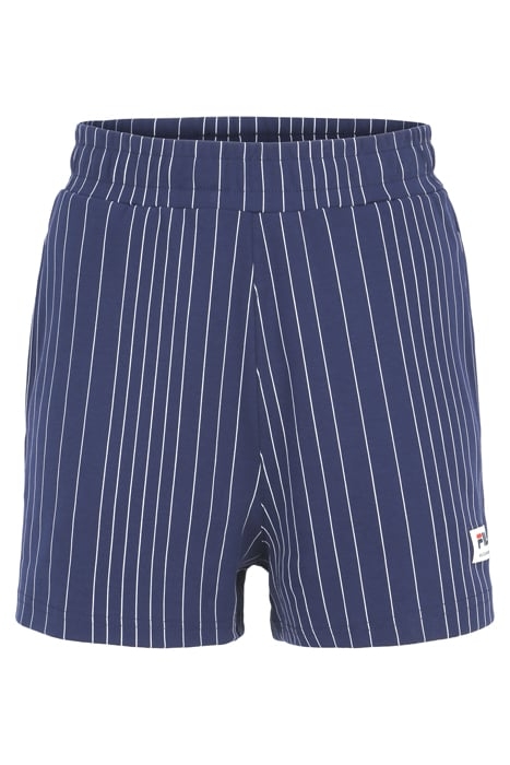 TEBRA HIGH WAIST SHORTS MEDIEVAL BLUE/ANTIQUE WHITE IRREGULA 1