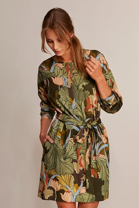 DRESS LS FANCY TOPPART GREEN 2