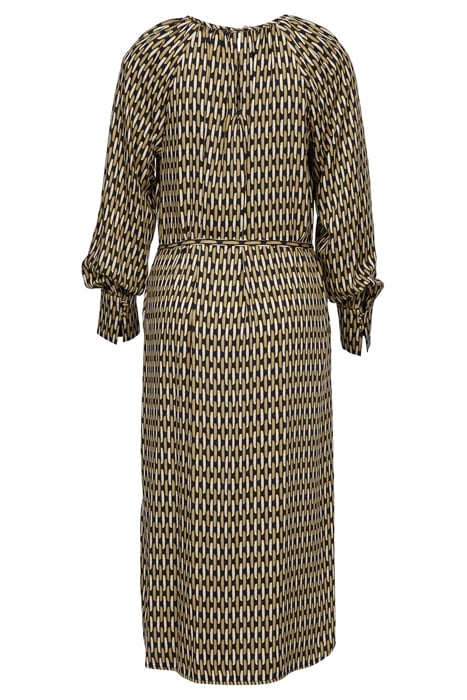 ROUND NECK LS DRESS BROWN 5