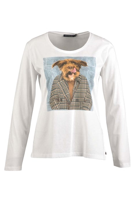 CREW NECK TEE LS + DECO WHITE 1