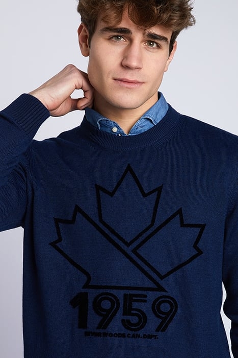 MER ROUND-NK CF SWT BLUE 5