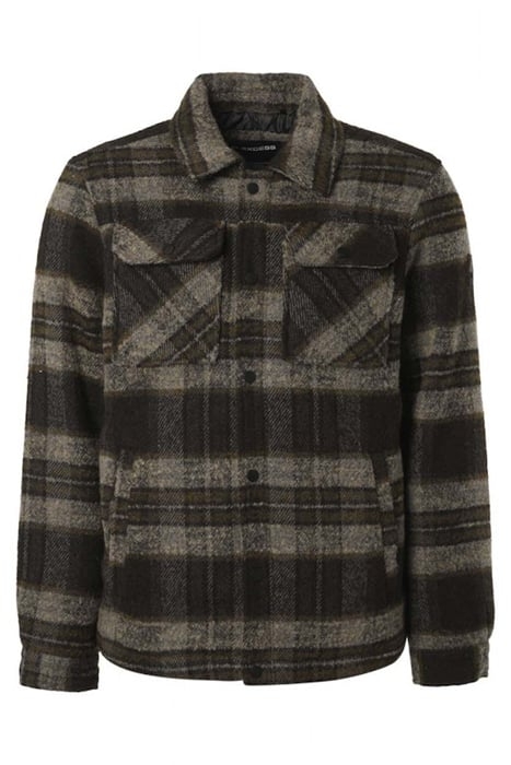 JACKET SHORT FIT KNITTED CHECK WITH WOOL BLACK 1