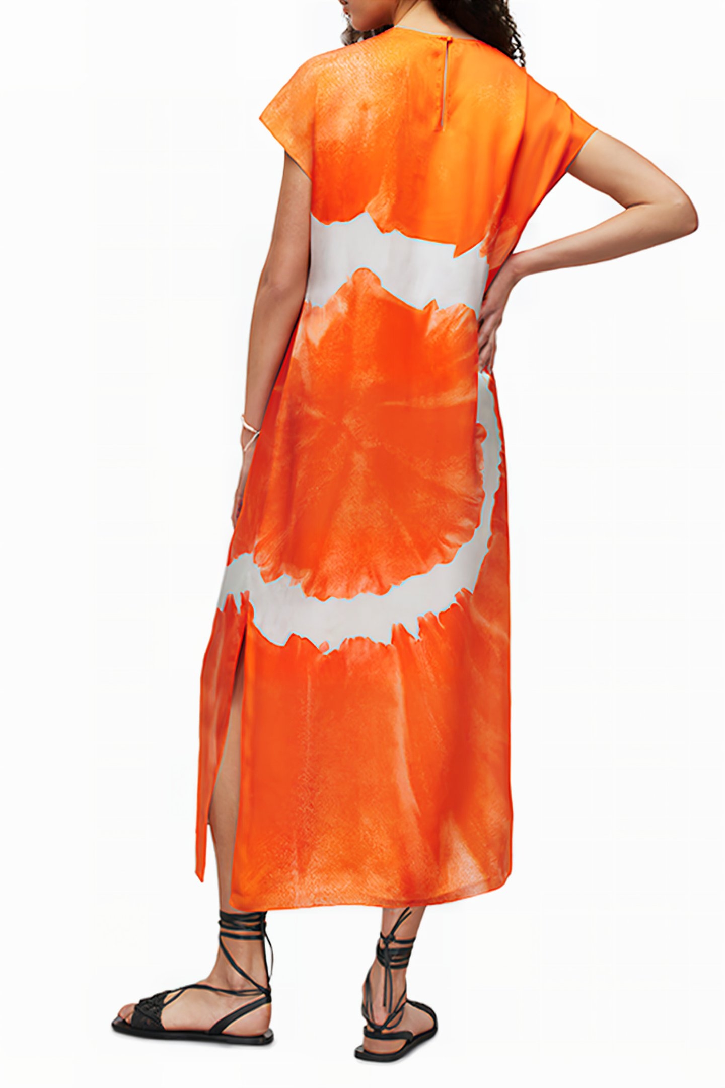 ETTA MARIANA DRESS ORANGE TIEDYE 2