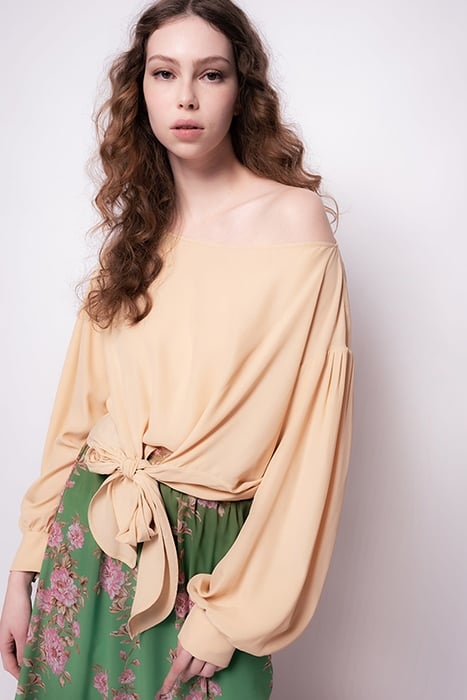 BOVOLONE BLUSA CREPE DE CHINE MATT ALMOND 1