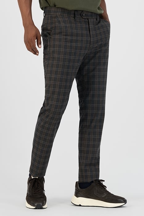 FONDA SLIMFIT CHINO BRUSHED CHECK DK. NAVY 1