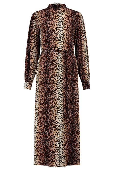 SOLANA LONG DRESS BROWN LEOPARD 1