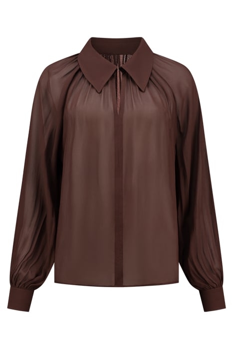 RUNA LOOSE BLOUSE CHOCOLATE 1