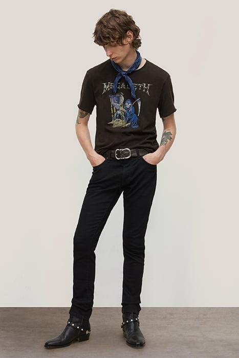 SS RAW EDGE TEE VINTAGE WASH - MEGADETH HOURGLASS BLACK 3