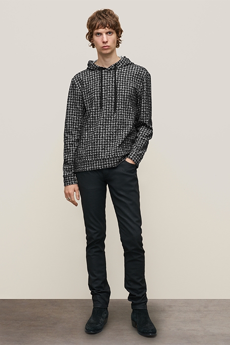 DELANCEY REGULAR FIT LS POP-UP HOODIE BLACK 3