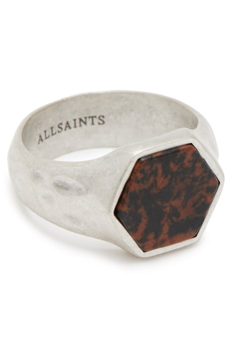 HELI STONE HEX RING MAHOGNY 1