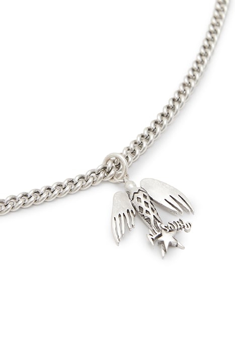 PHEONIX NECKLACE WARM SILVER 4
