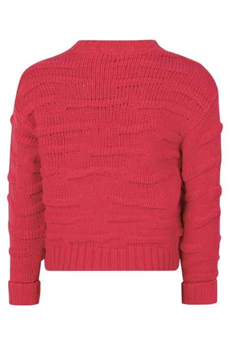 GAA - CRINKLE KNIT PULLOVER PINK 5