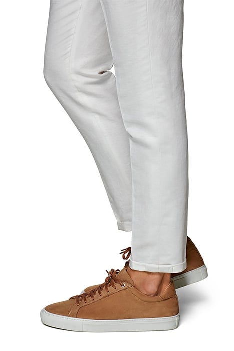 OFF WHITE HERRINGBONE DRAWSTRING AMES TROUSERS 7