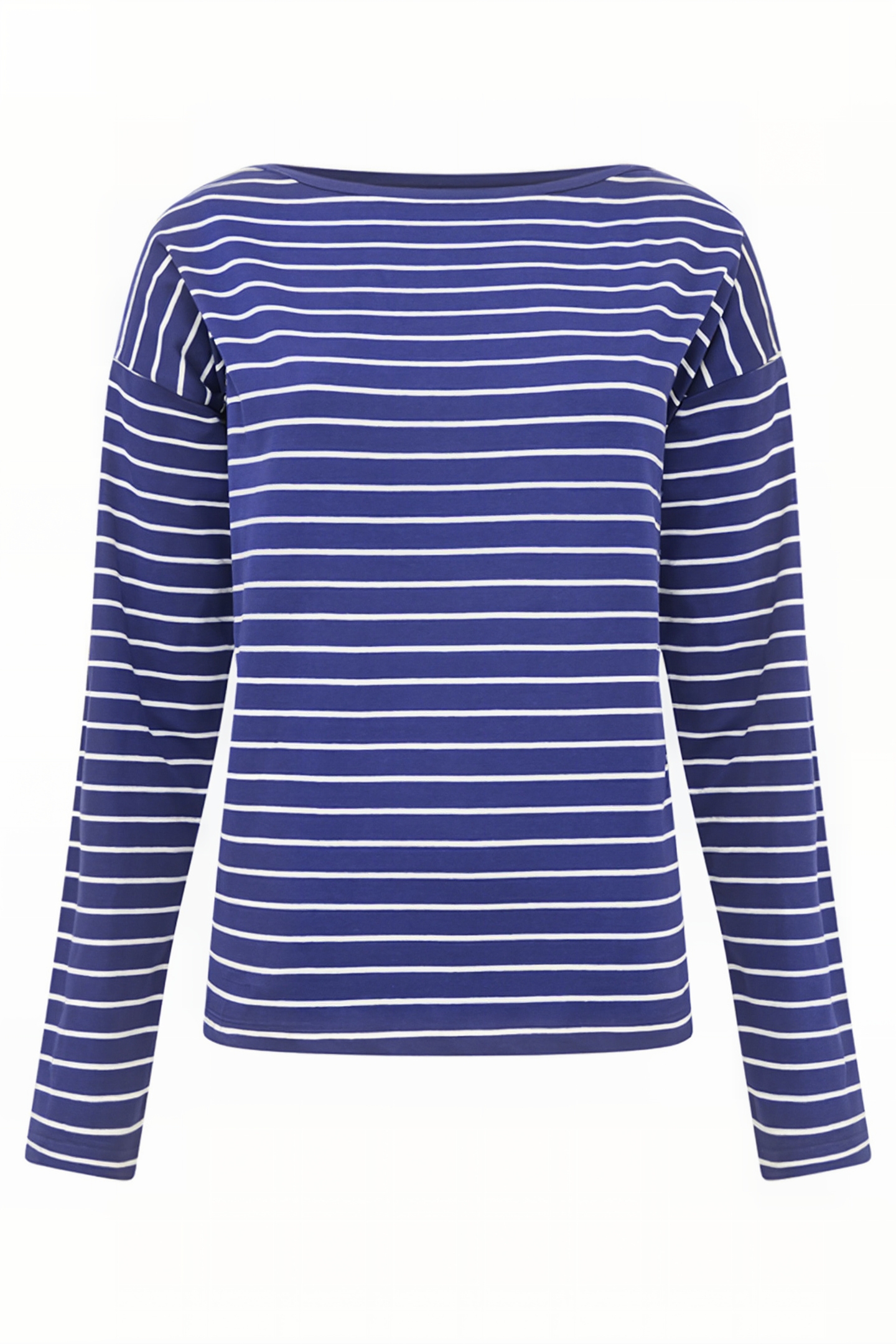 BOAT NECK BRETON L/S DK NAVY/ECRU 4