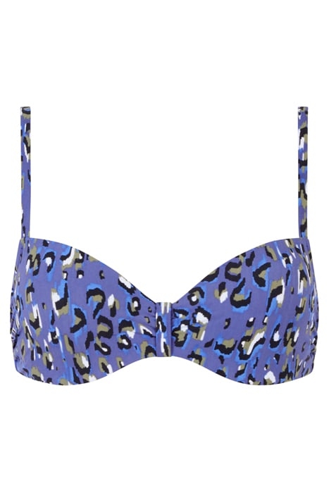 SW BRA TSHIRT HALF CUP MEMORY BLUE LEOPARD 1