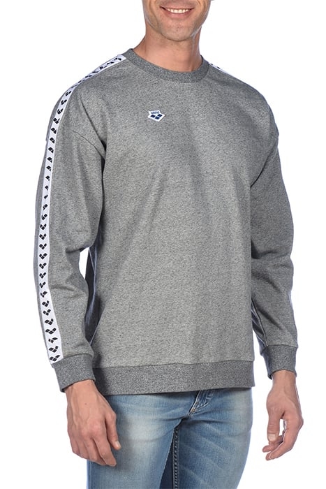 SWEAT TEAM OVERSIZE DARK GREY MELANGE WHITE BL 4