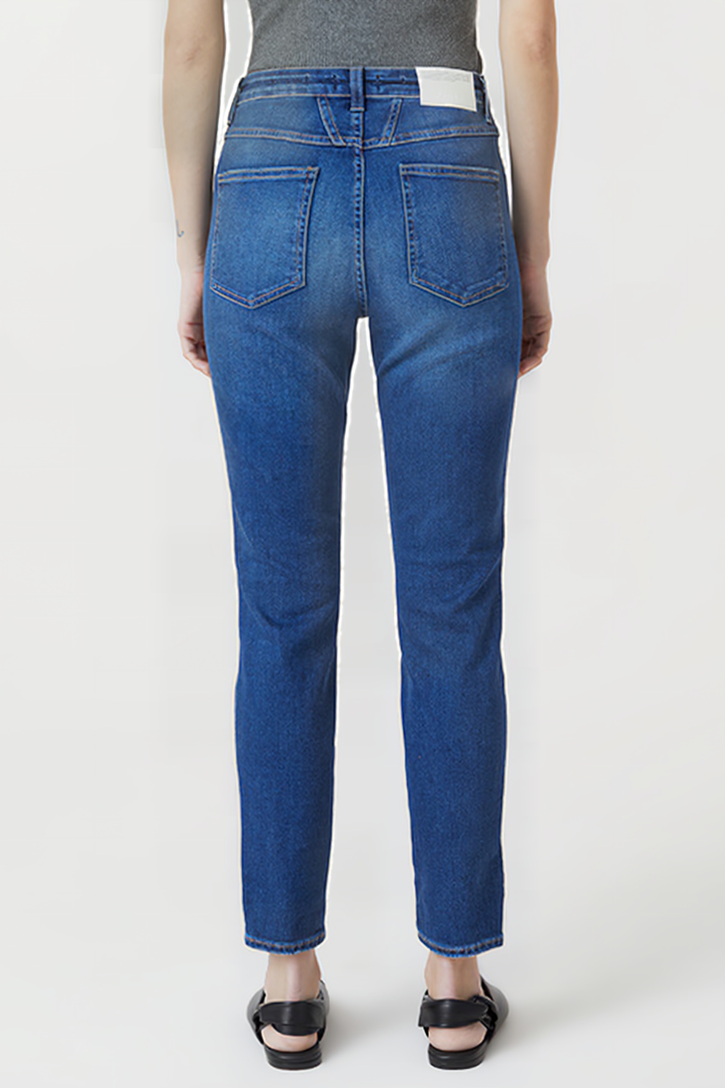 WOMEN SKINNY PUSHER JEANS DARK BLUE 2