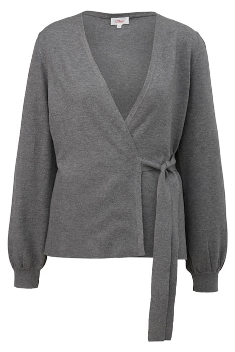 CARDIGAN LONGSLEEVE GREY/BLACK 1