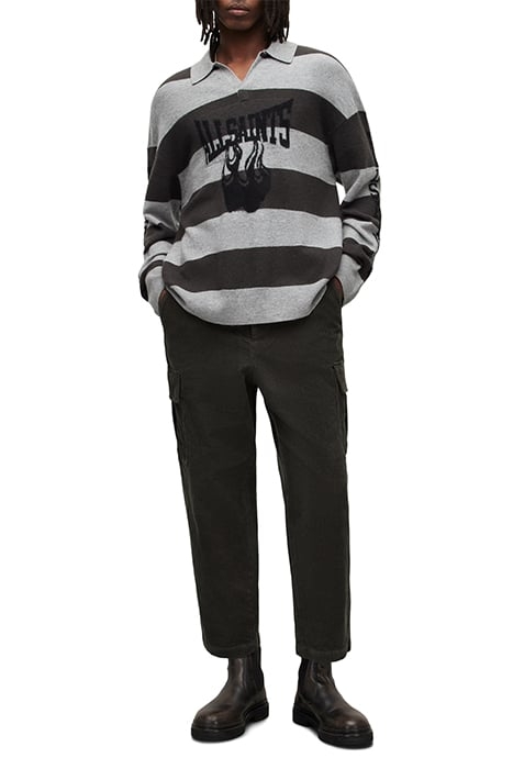 RACER LS POLO GREY MARL/KHAKI 1