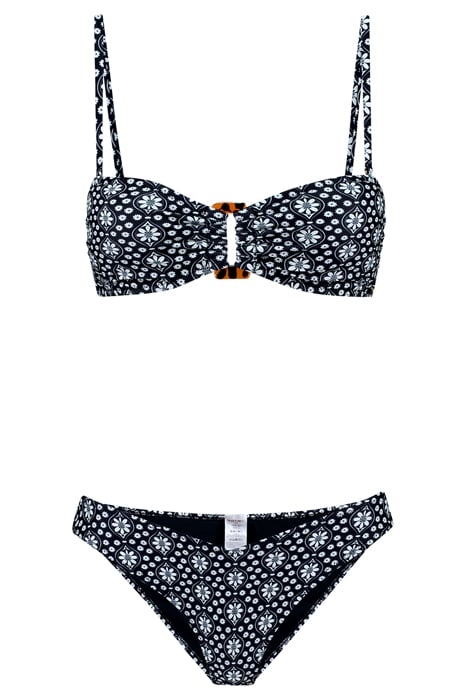 ZOE BIKINI SET TINY DAISY BLACK BLACK 1