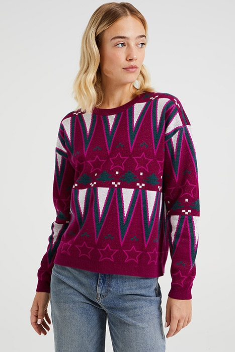 KNITTED PULLOVER DARK PURPLE 2