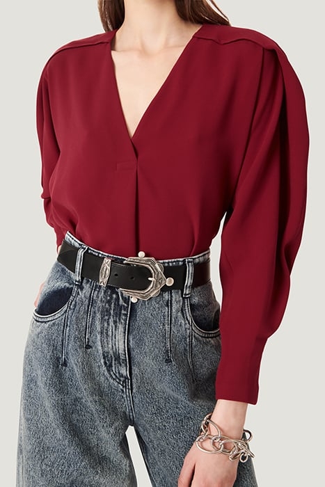 JANIC BLOUSE IN DARK RED 5