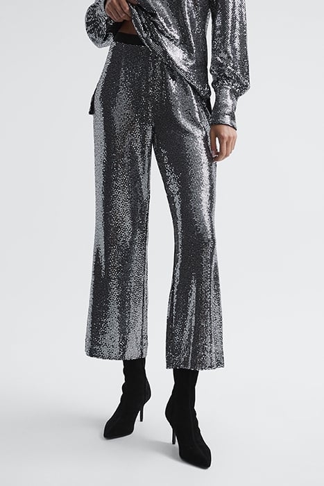 VALERIA WIDE-LEG & FLARED PANTS SILVER 1