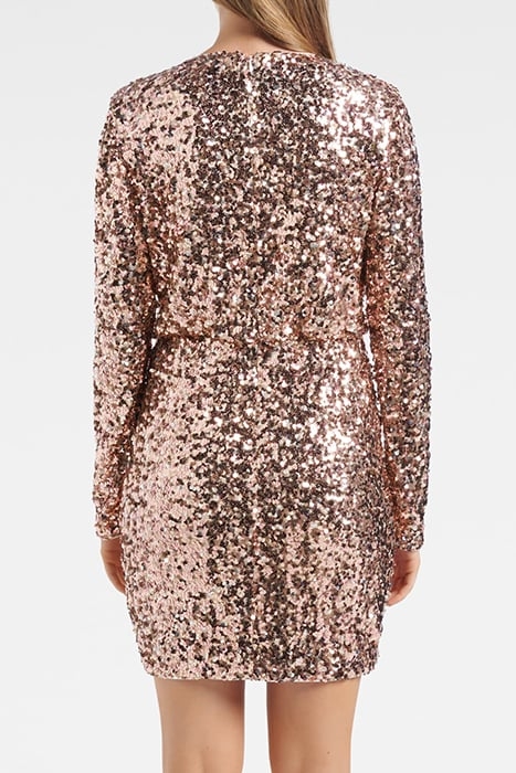 JAGGER SEQUIN RUCHED MINI DRESS MULTI 2