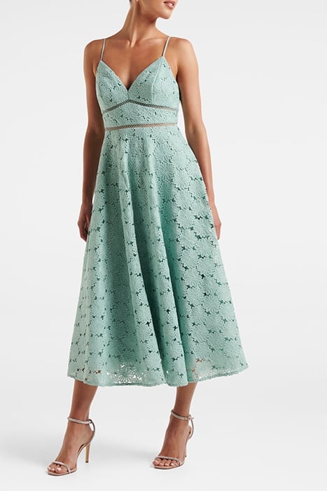 DELILAH MIDI LACE PROM DRESS DUCK EGG 3