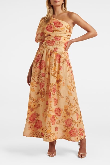 GIORDANA PUFF SLEEVE MIDI HILLVIEW FLORAL 1