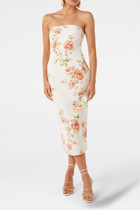 TIANA STRAPLESS MIDI EASTON FLORAL 1