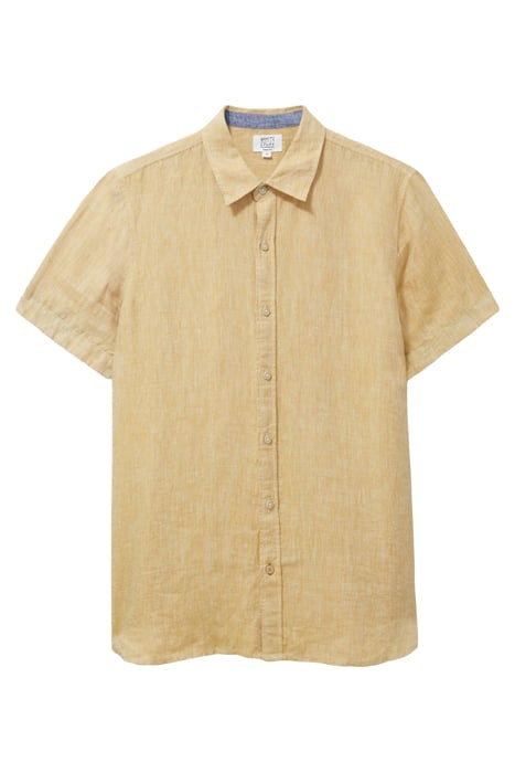 PEMBROKE SS LINEN SHIRT DARK YELLOW 4
