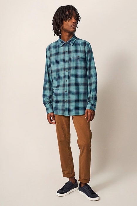 WALLACE CHECK SHIRT MINT GREEN 1