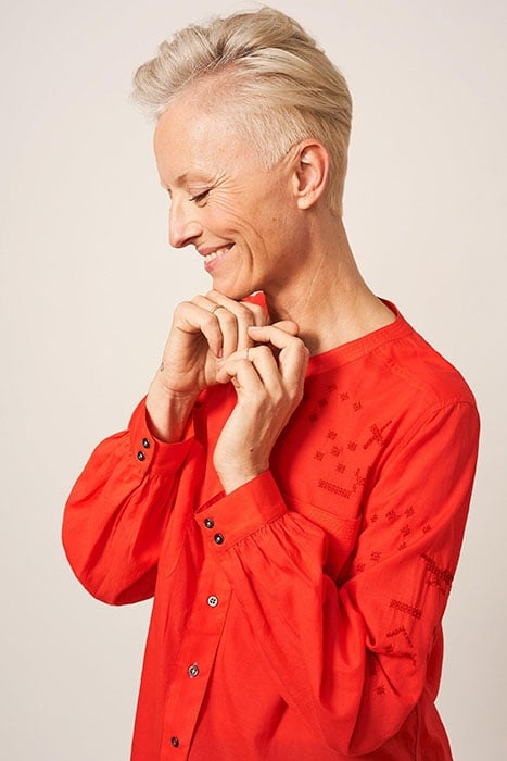 MARTA EMBROIDERED SHIRT RED MULTI 4