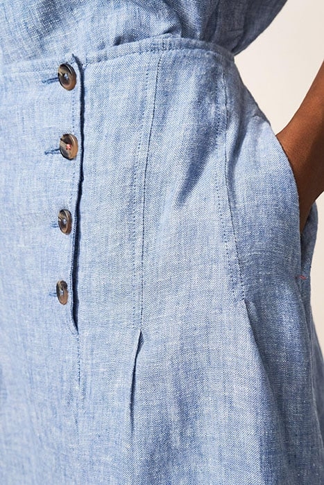 CIARA LINEN SKIRT CHAMBRAY BLUE 4