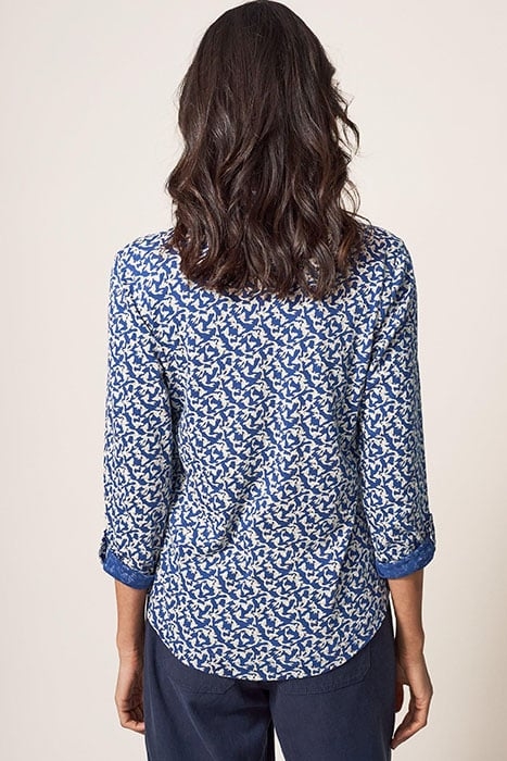 ANNIE PRINTED JERSEY SHIRT NAVY PRINTED 2