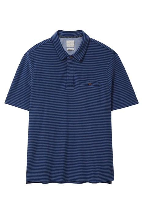 BURSTON STRIPED SS POLO DARK NAVY 4