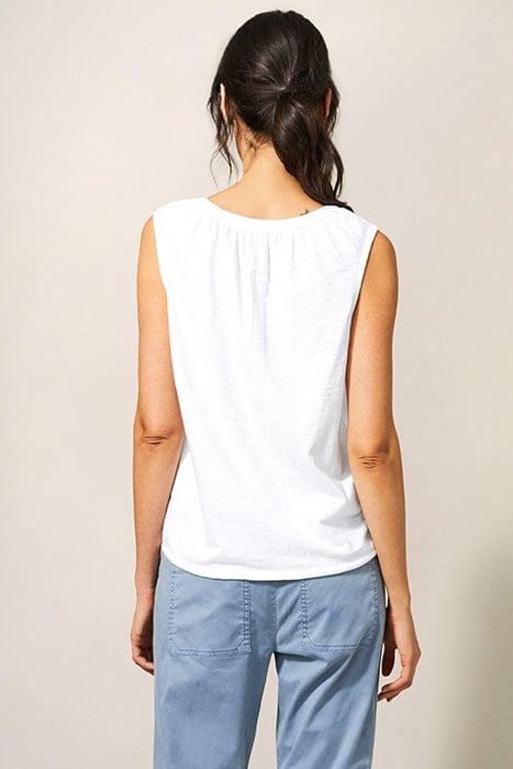 SUNRISE EMBROIDERED VEST BRILLIANT WHITE 2