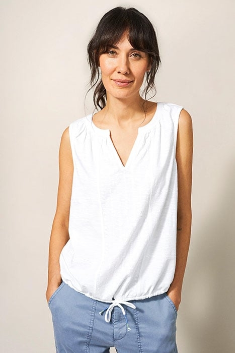 SUNRISE EMBROIDERED VEST BRILLIANT WHITE 1