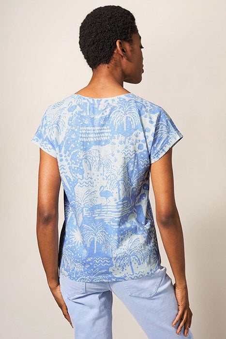 NELLY PRINTED TEE BLUE PRINTED 2