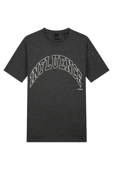 INFLUENCE T-SHIRT DARK GREY MELANGE 2