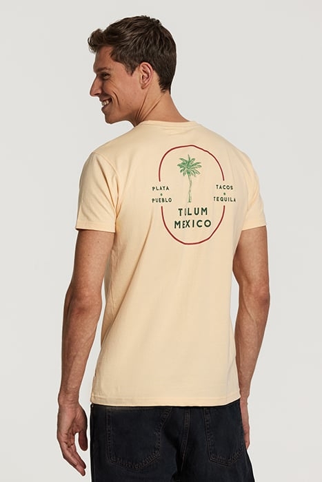 MEN TEE TULUM PALM CAYMAN PEACH ORANGE 6