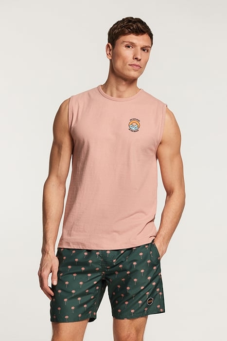 MEN MATTHEW NO BAD DAYS SINGLET OLD ROSE PINK 1