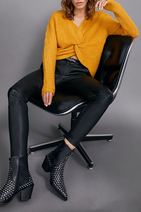 YELLOW REVERSIBLE KNIT SWEATER WOMEN 5