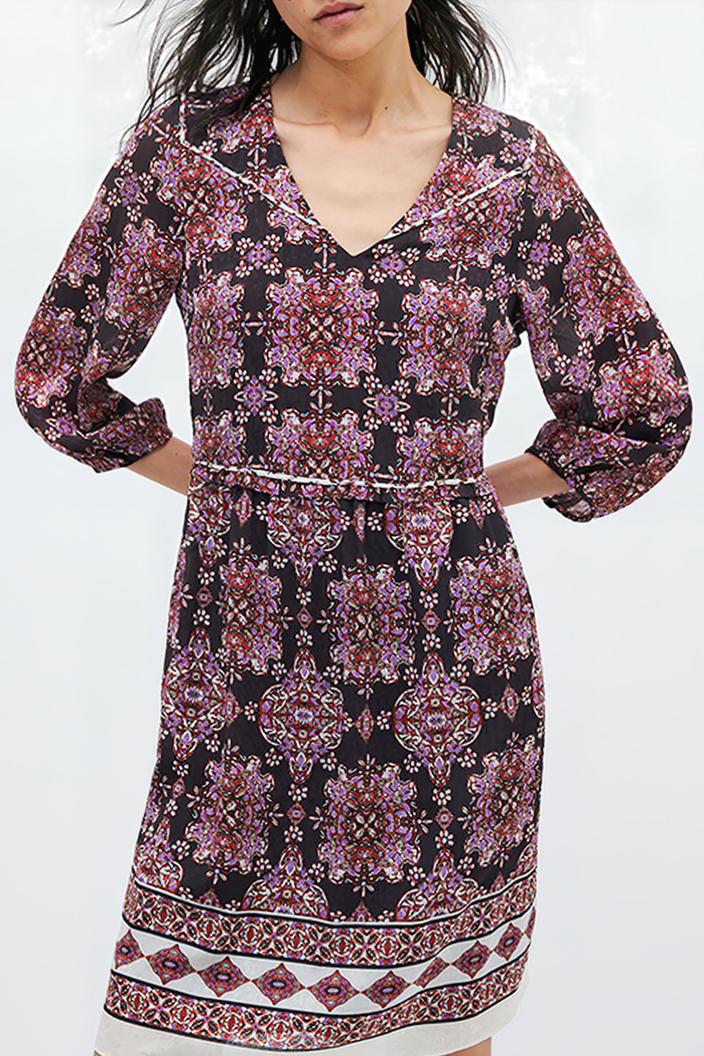 BOHO PRINT SHORT DRESS 1