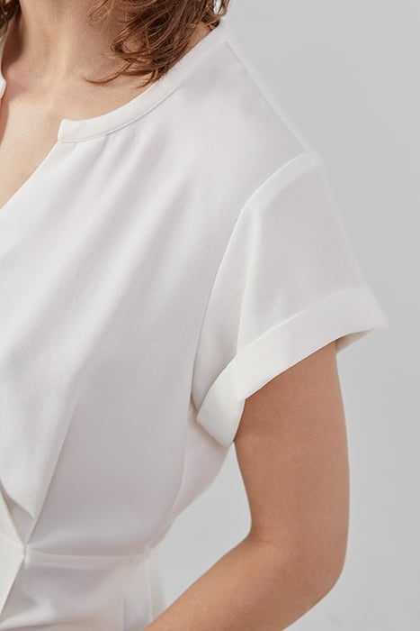 ECRU WRAP TOP WITH PEPLUM 6