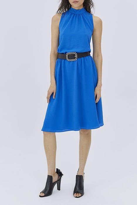 BLUE SLEEVELESS DRESS WITH NECK TIE ON BACK 3