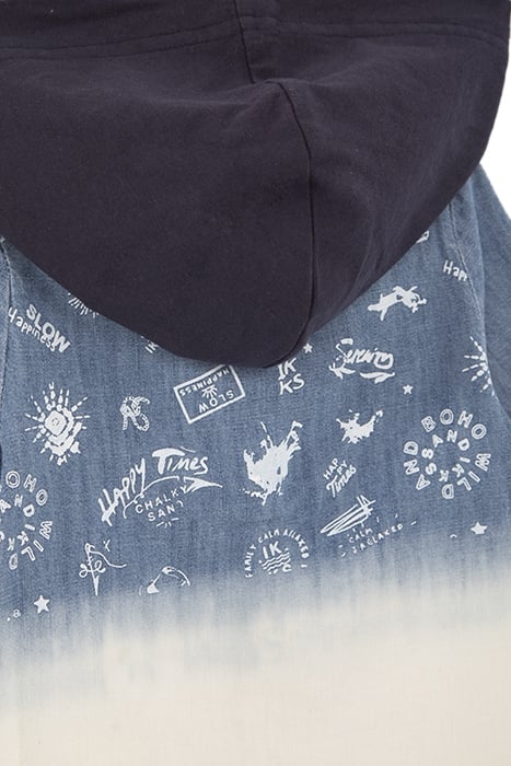 BABY BOYS’ BLUE DENIM SHIRT WITH DETACHABLE HOOD 6