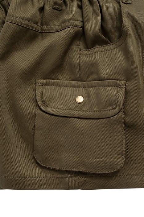 GIRLS' KHAKI LENZING™ TENCEL LYOCELL™SHORTS 4